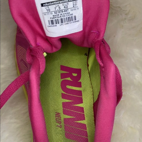 Nike Air Max Pink Yellow Running US Shoes Size 10 - Picture 6 of 8